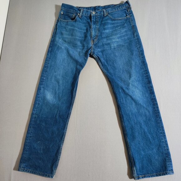 Levi's 505™ Jeans Regular Fit Men's size W38L34 denim blue straight leg classic - Picture 1 of 14